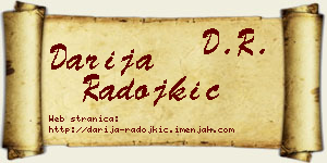 Darija Radojkić vizit kartica